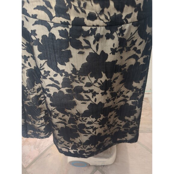 Apt 9 Skirt 6 Black Witchy Floral Overlay Shimmery Knee Length Whimsey Goth - Picture 8 of 11